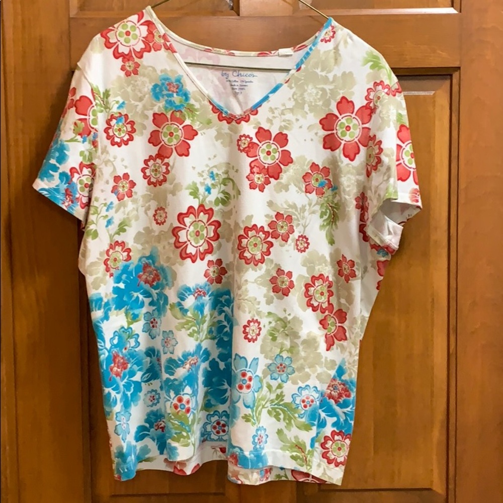 Chico’s flower top - 3/20